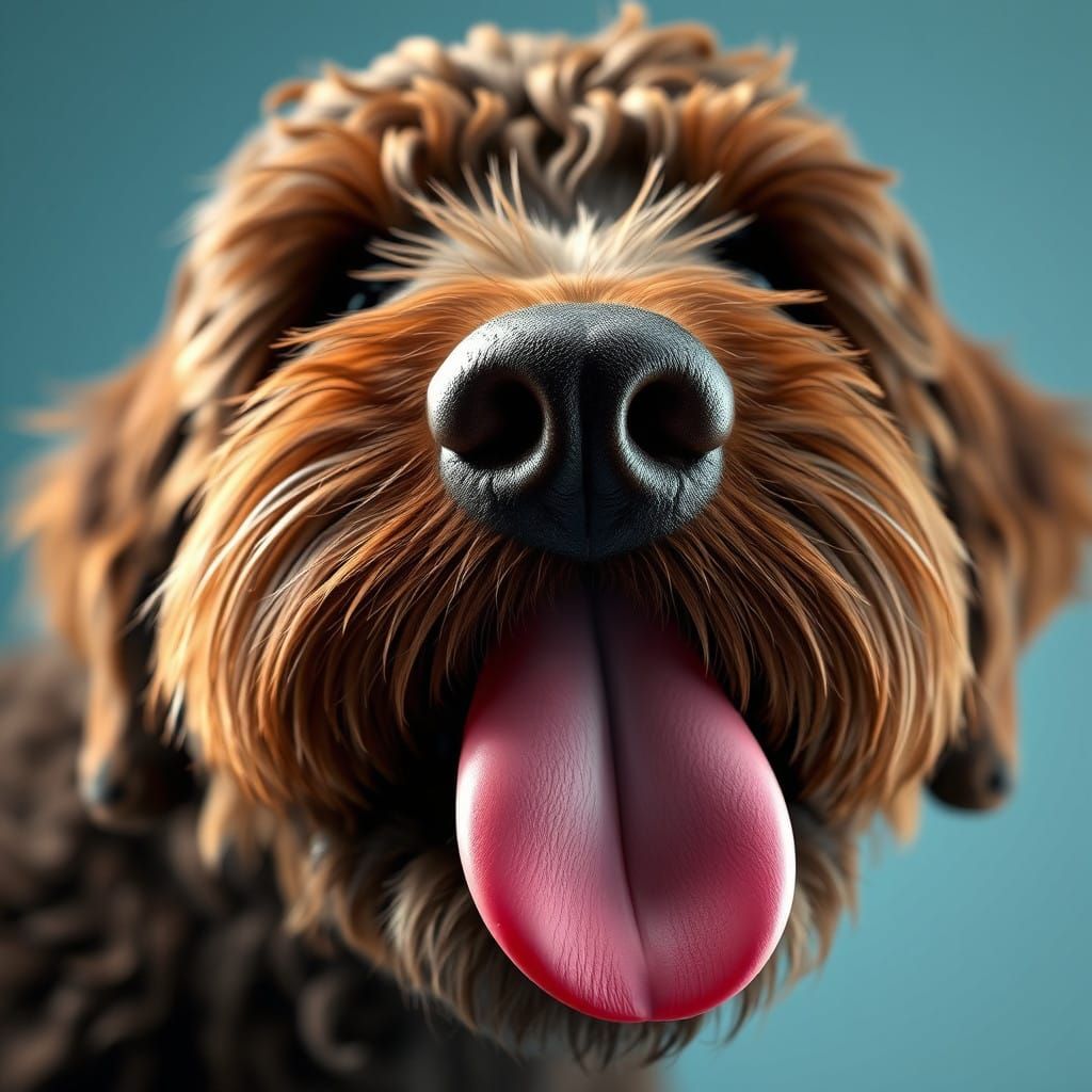 Hyper-Realistic Labradoodle Portrait in 8K Ultra-HD