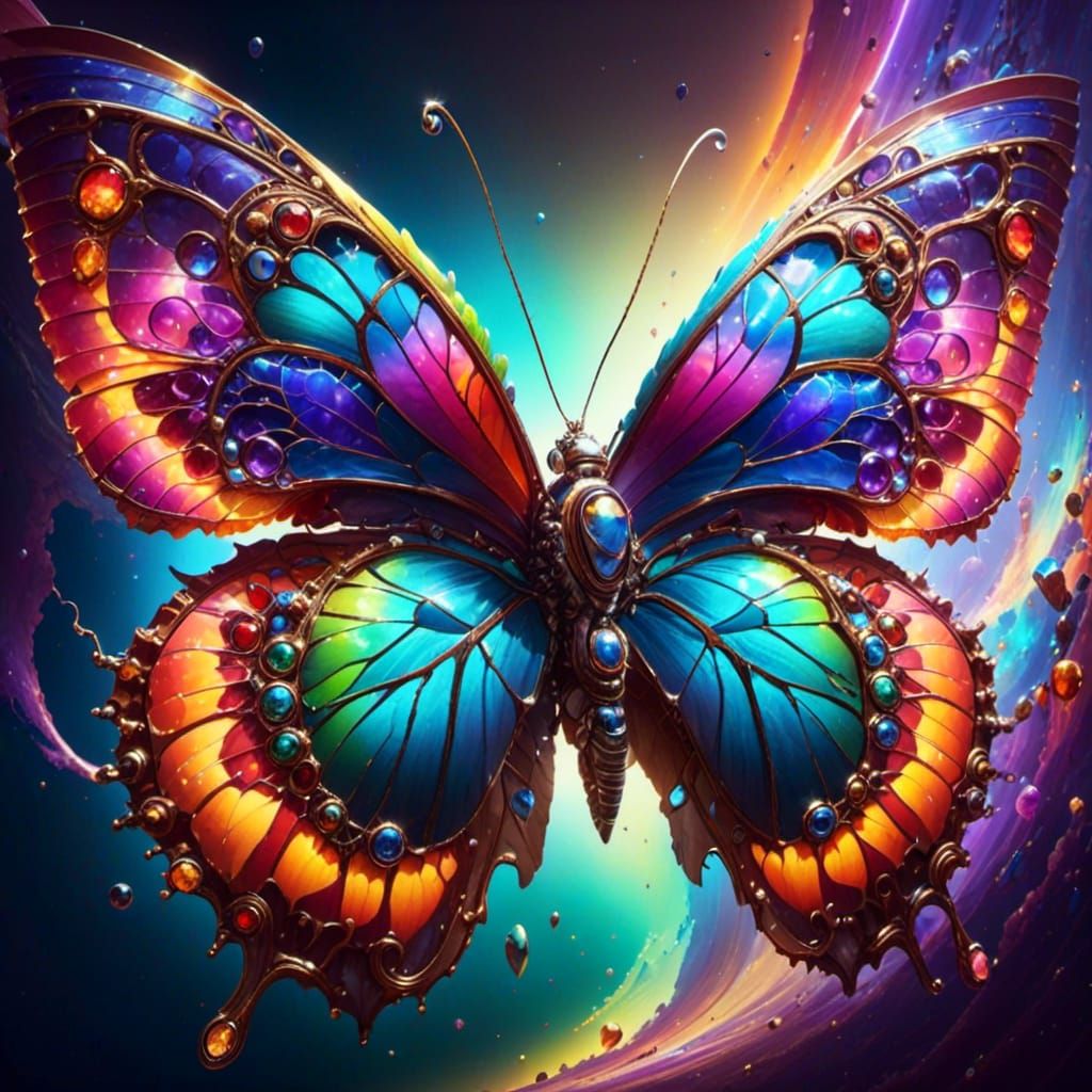 Rainbow Butterfly Artstation Photo