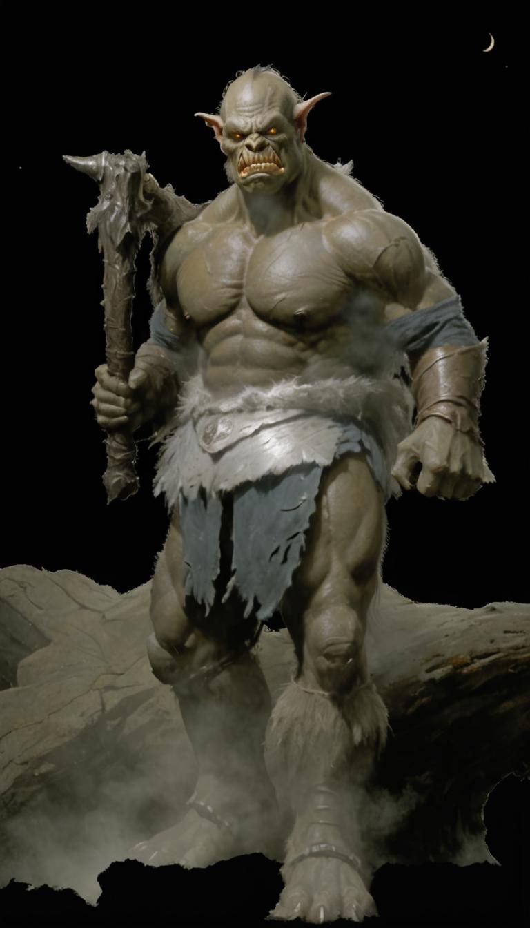 American Pukwudgie Orc in Dark Fantasy Illustration