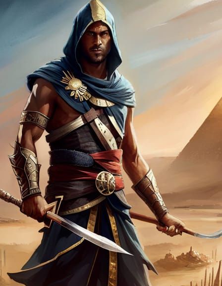 Egyptian Assassin in Dramatic Hyperdetailed Photo