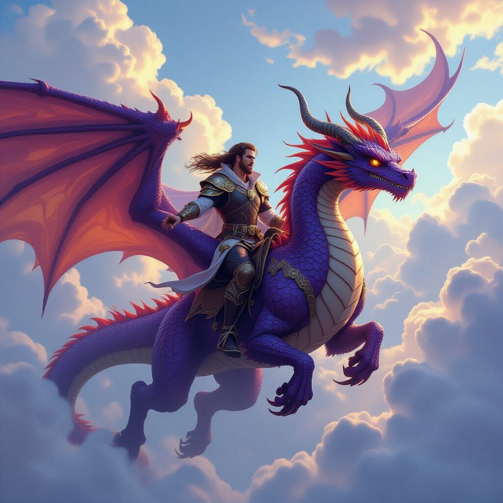 Dragon Rider in Dark Fantasy Concept Art