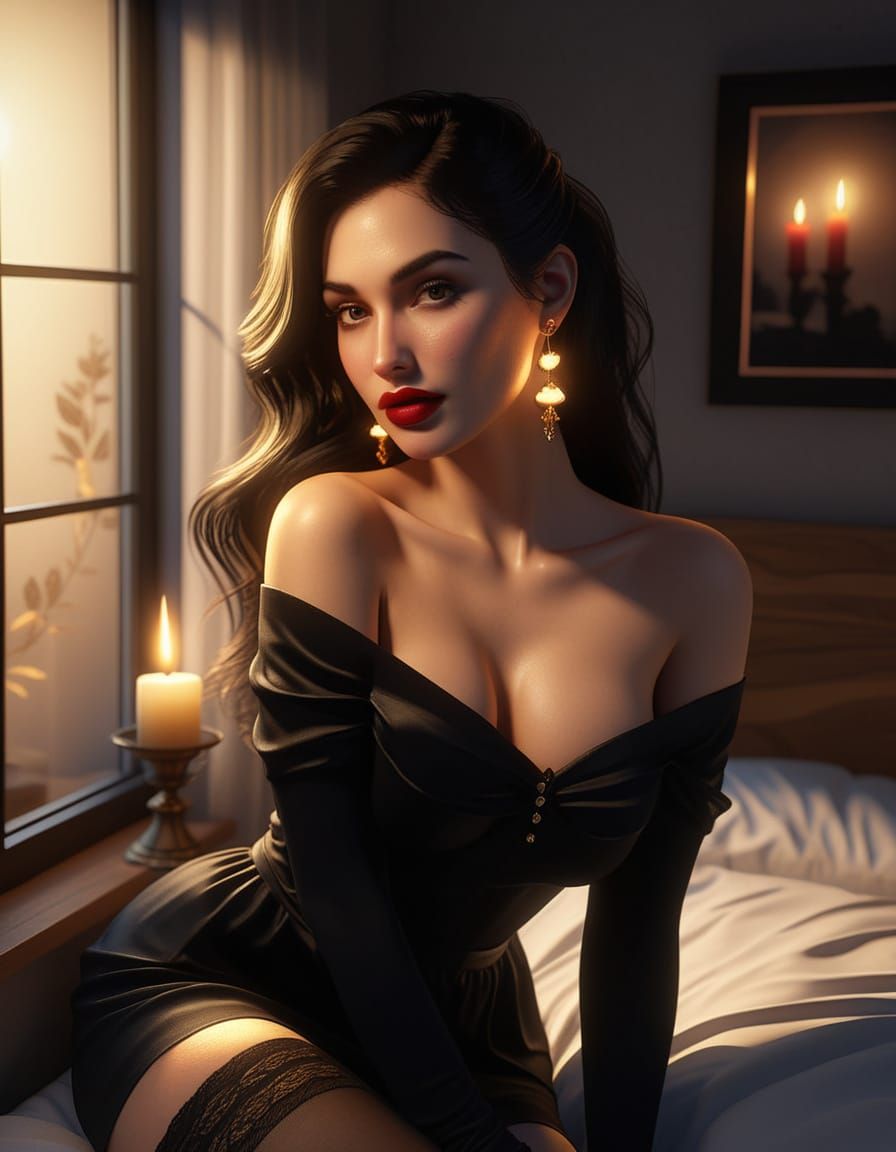 Romantic Realism Portrait of a Woman in Soft Light