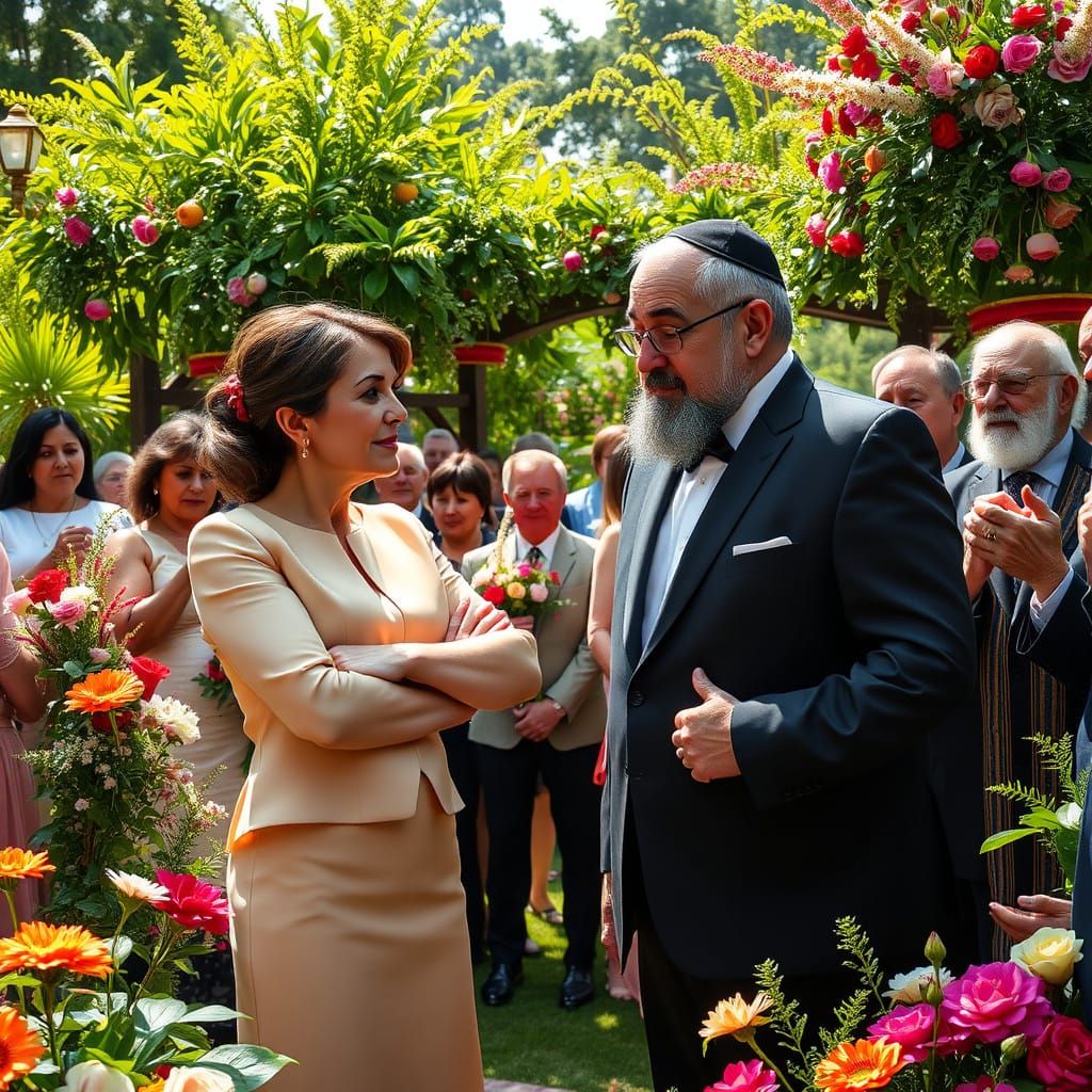 Grand Jewish Wedding Celebration in a Vibrant Garden