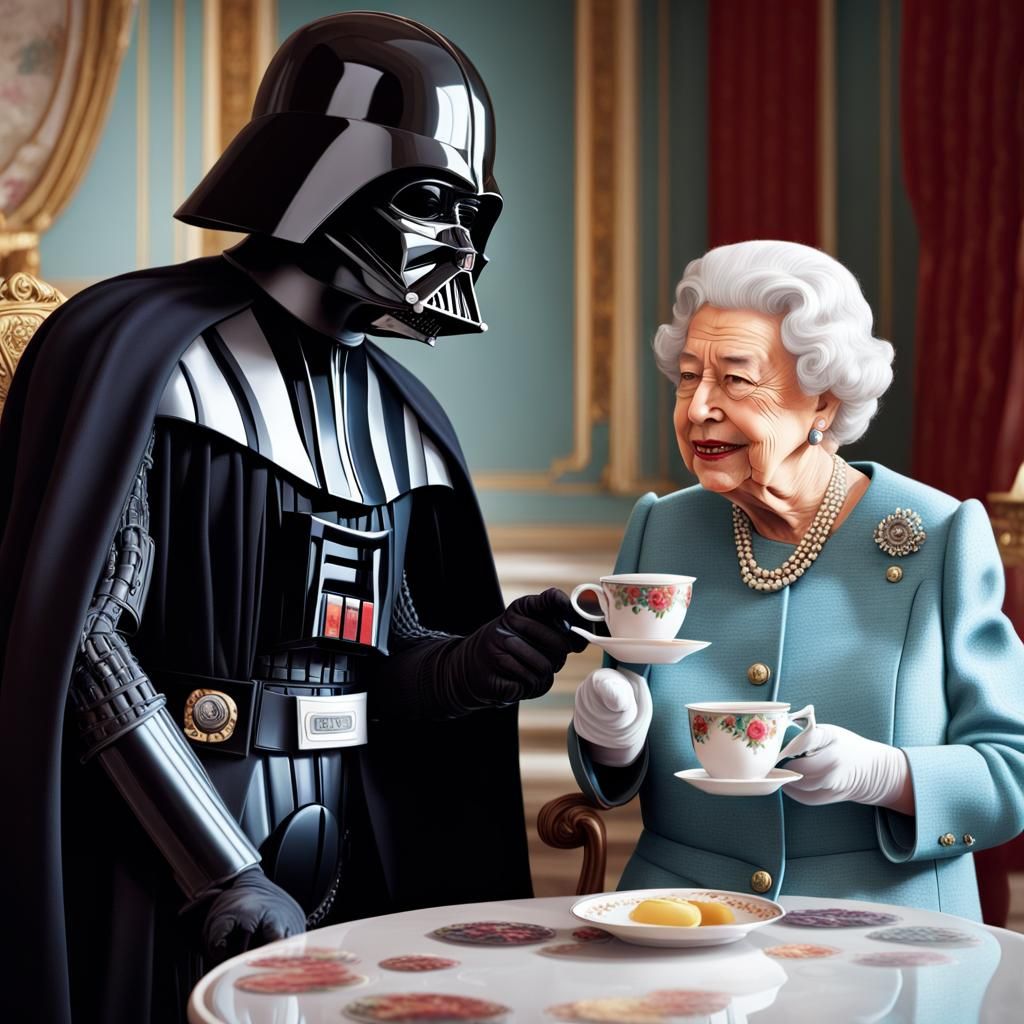 Queen Elizabeth II and Darth Vader Tea