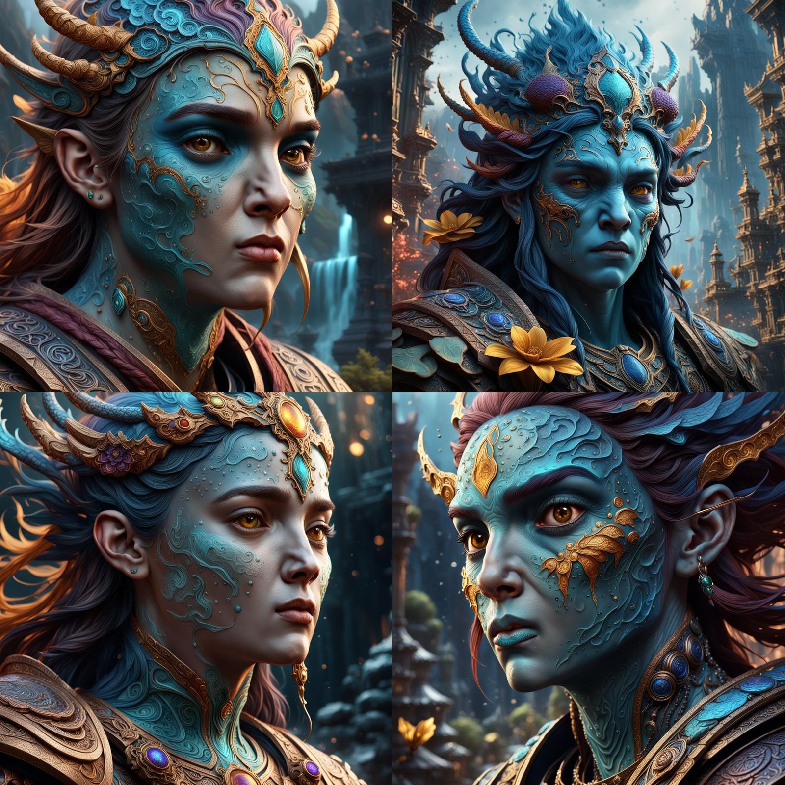 Fantastical Matte Painting in Deep Color, 8K