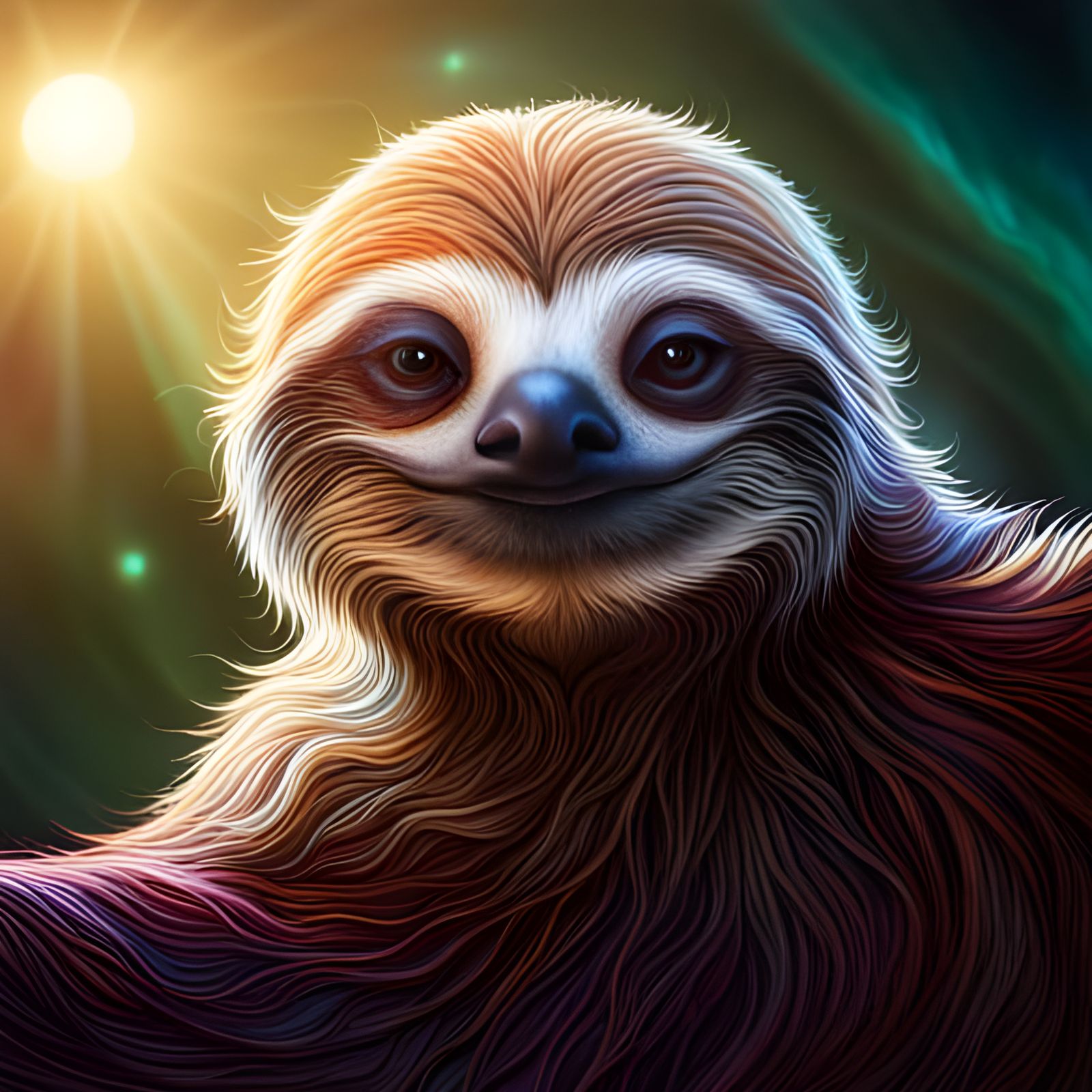 Sloth on mushrooms