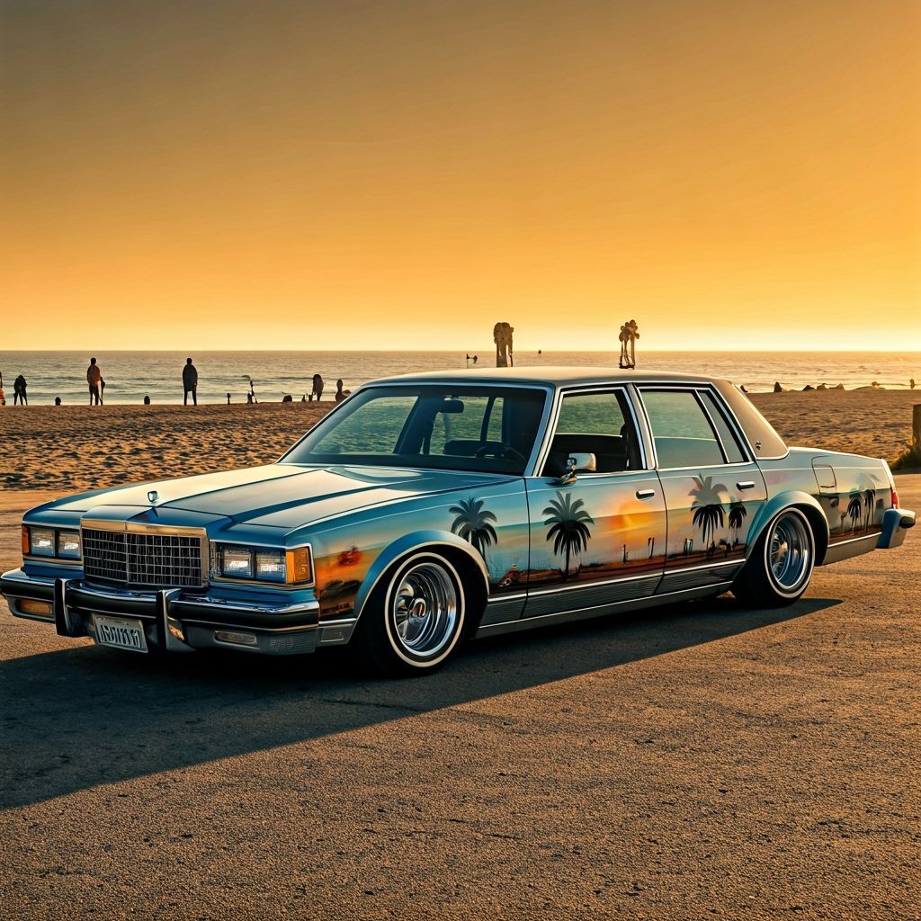 Venice Beach, sunset, 1985