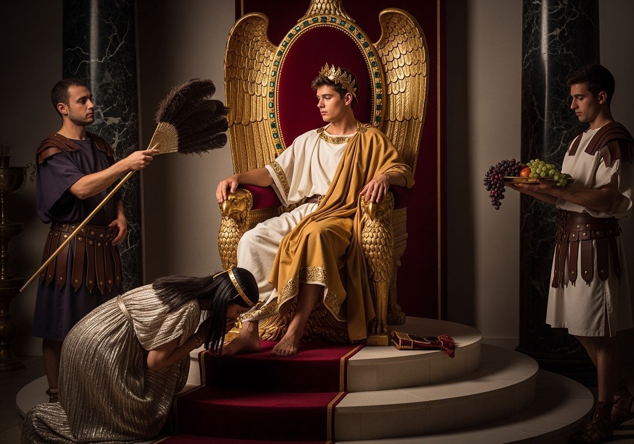 Roman Emperor Receives Queen of Egypt in Baroque Style
