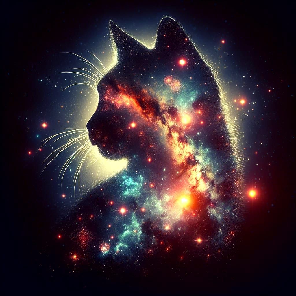 Epic Galaxy Cat in 8K Resolution