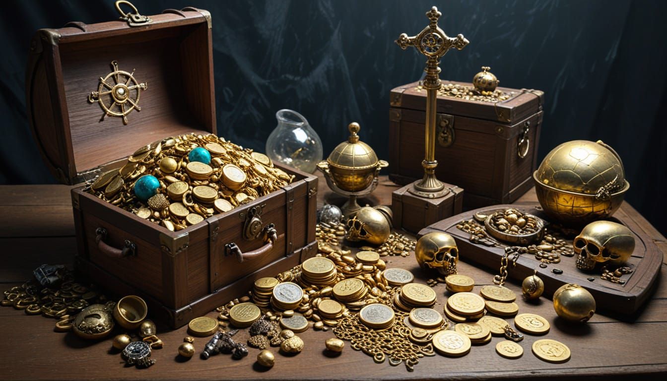 Treasured Pirate Booty in a Golden Gilded Age Style