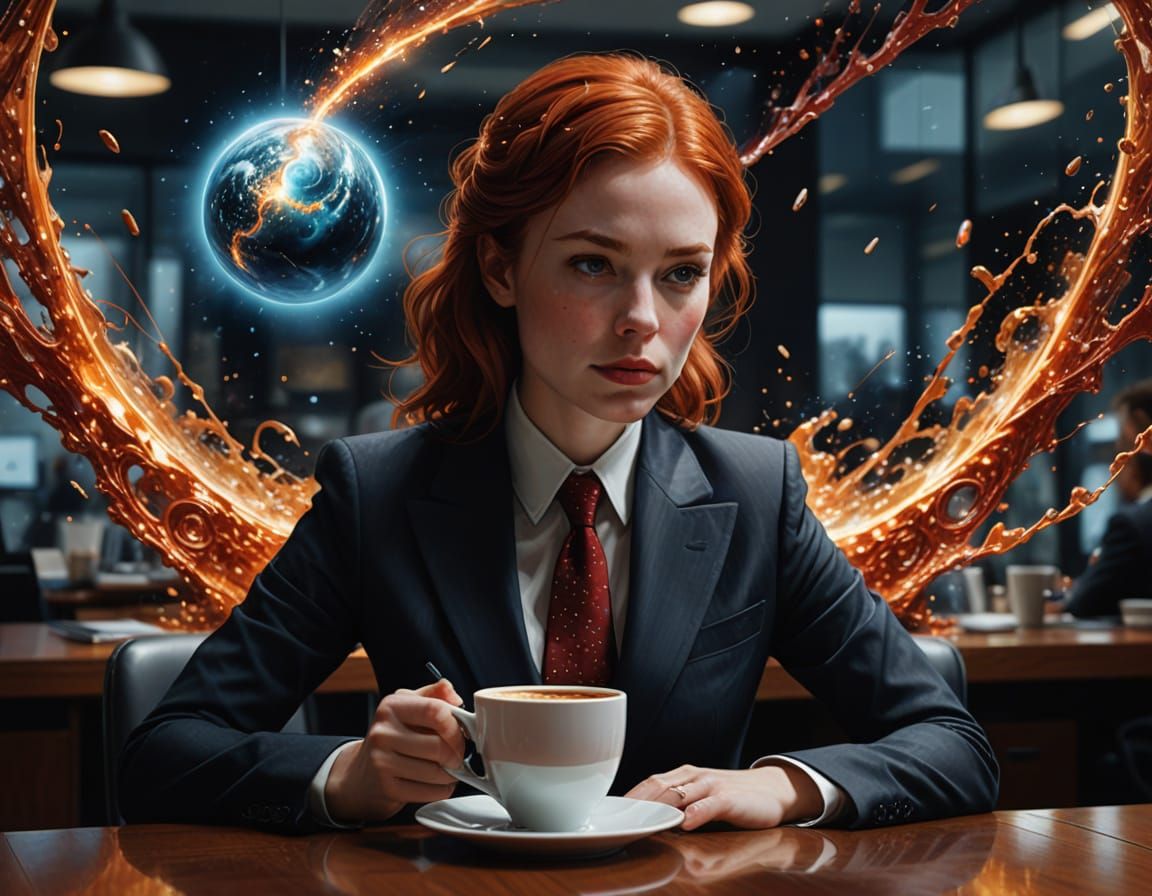 Corporate Surrealism: Galaxy in a Coffee Cup