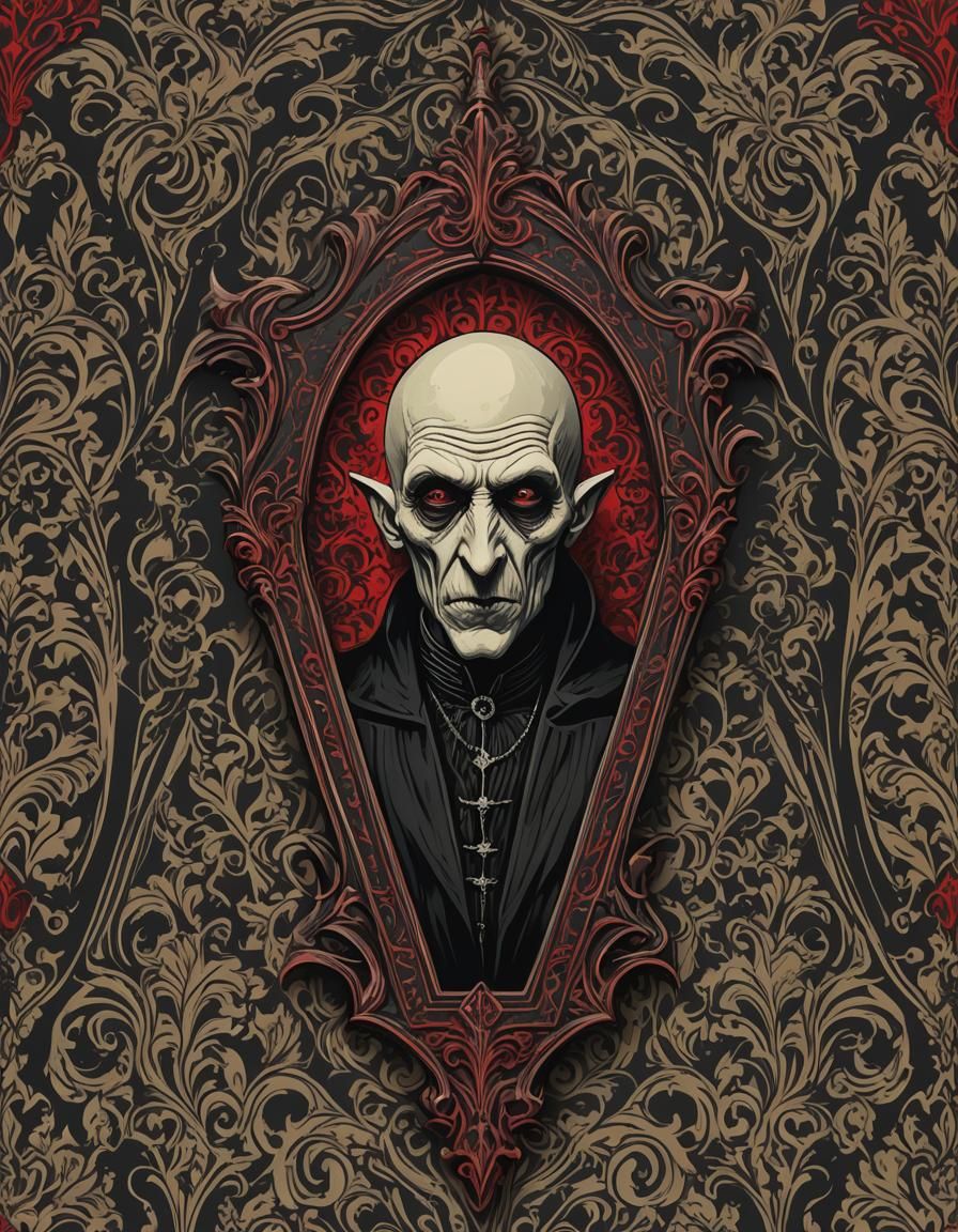 Gothic Coffin: Victorian Funeral Design in Dark Horror Style