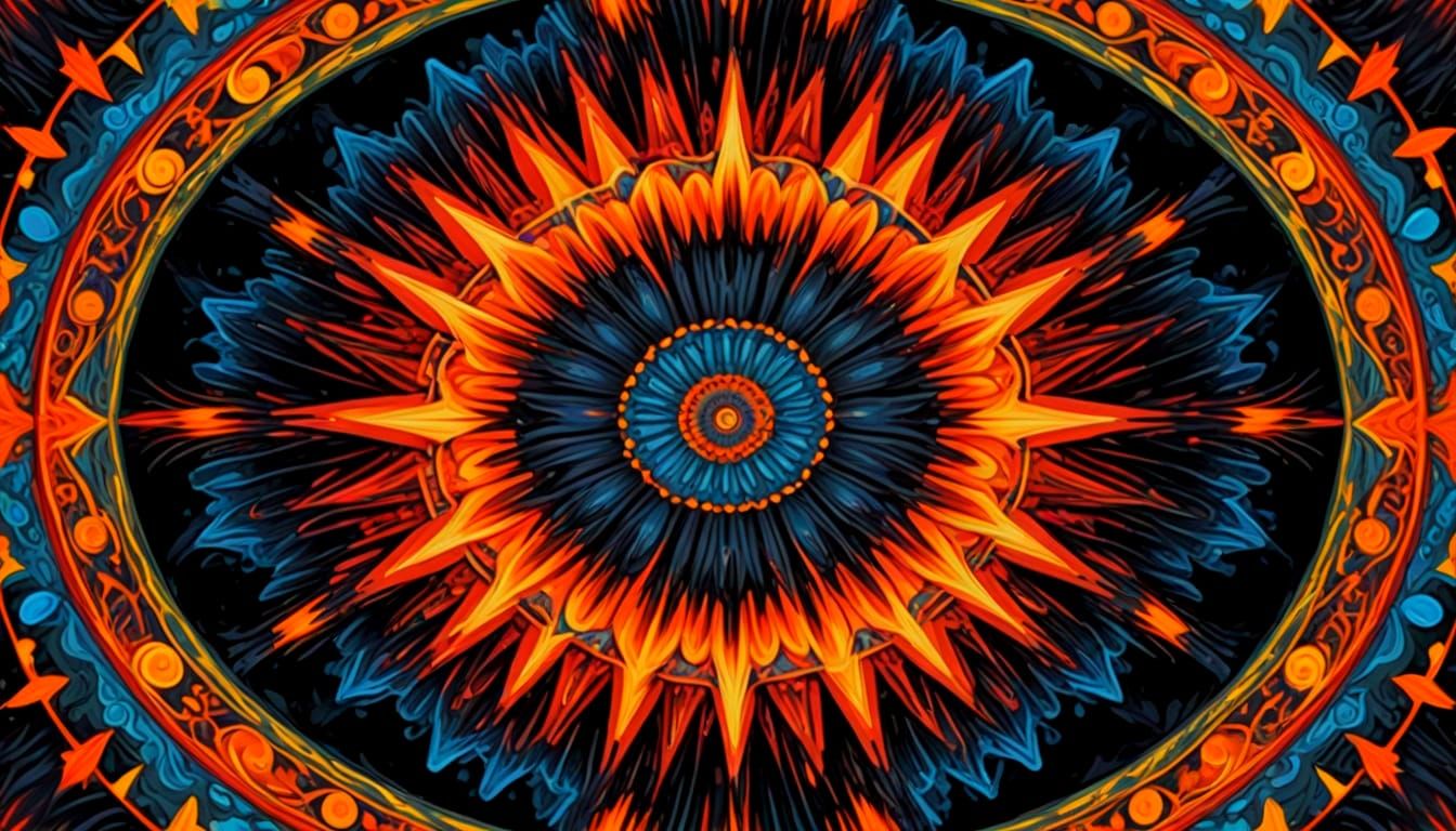 Ominous Action Painting Optical Illusion in 12D