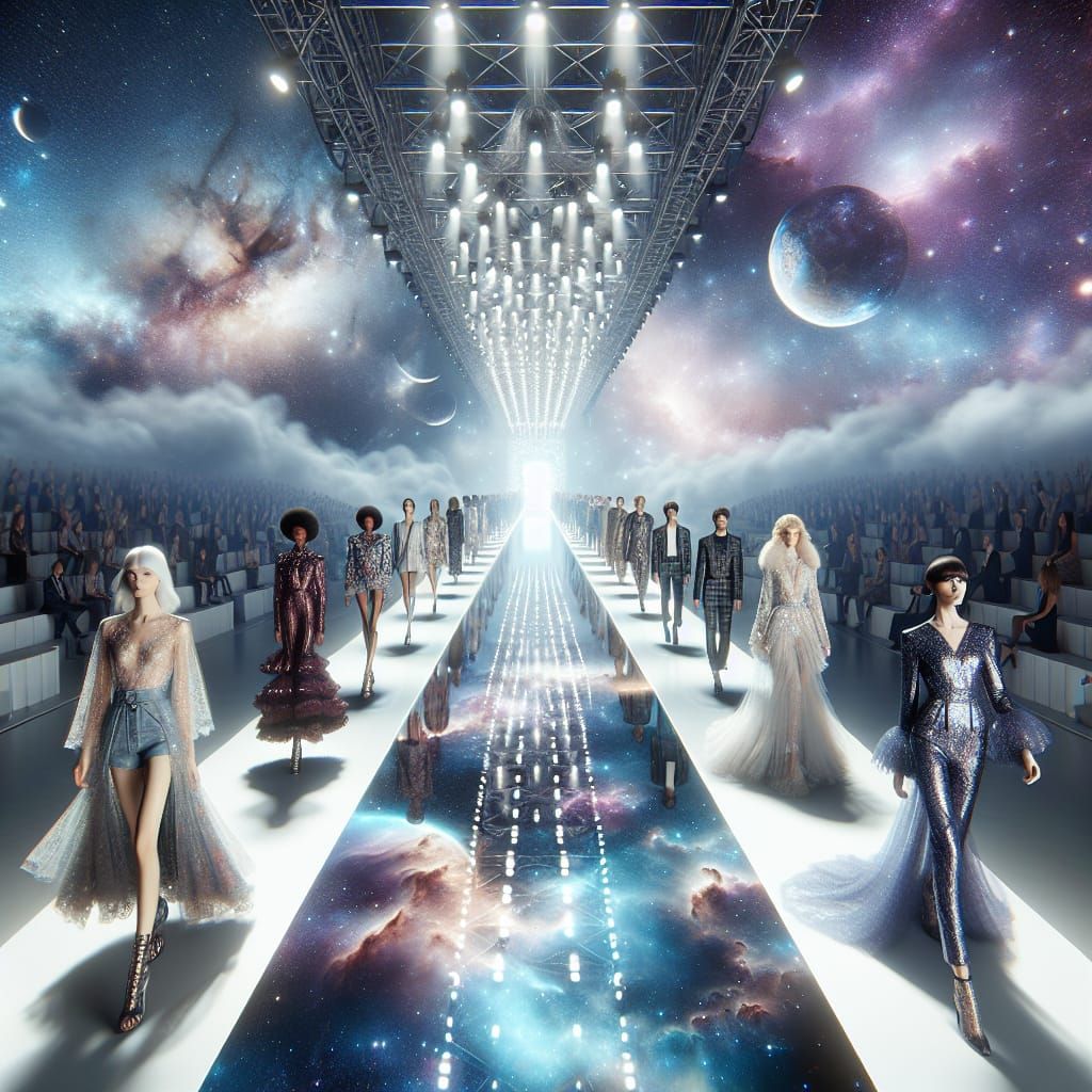 Cosmic Runway Fashion Show in Space