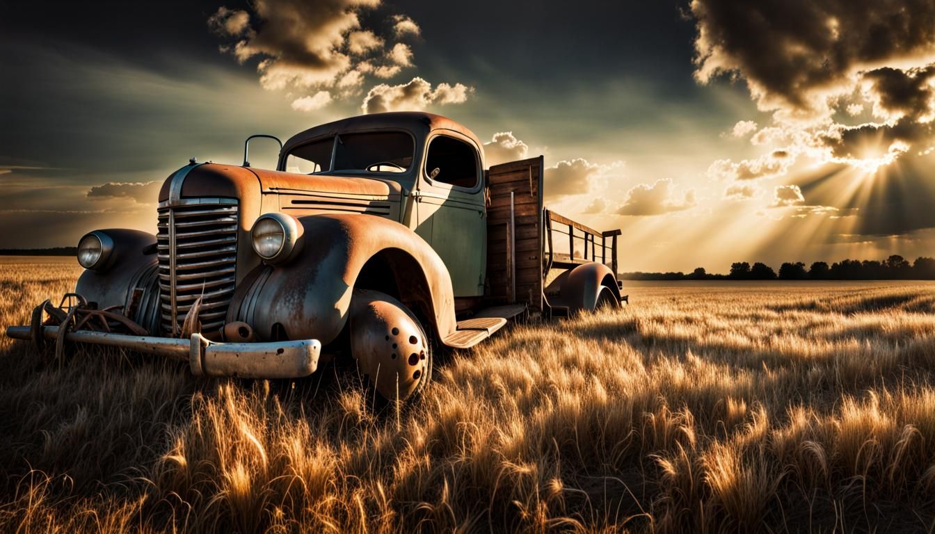 Forgotten Field: Dusty Dreams in Dramatic Lighting