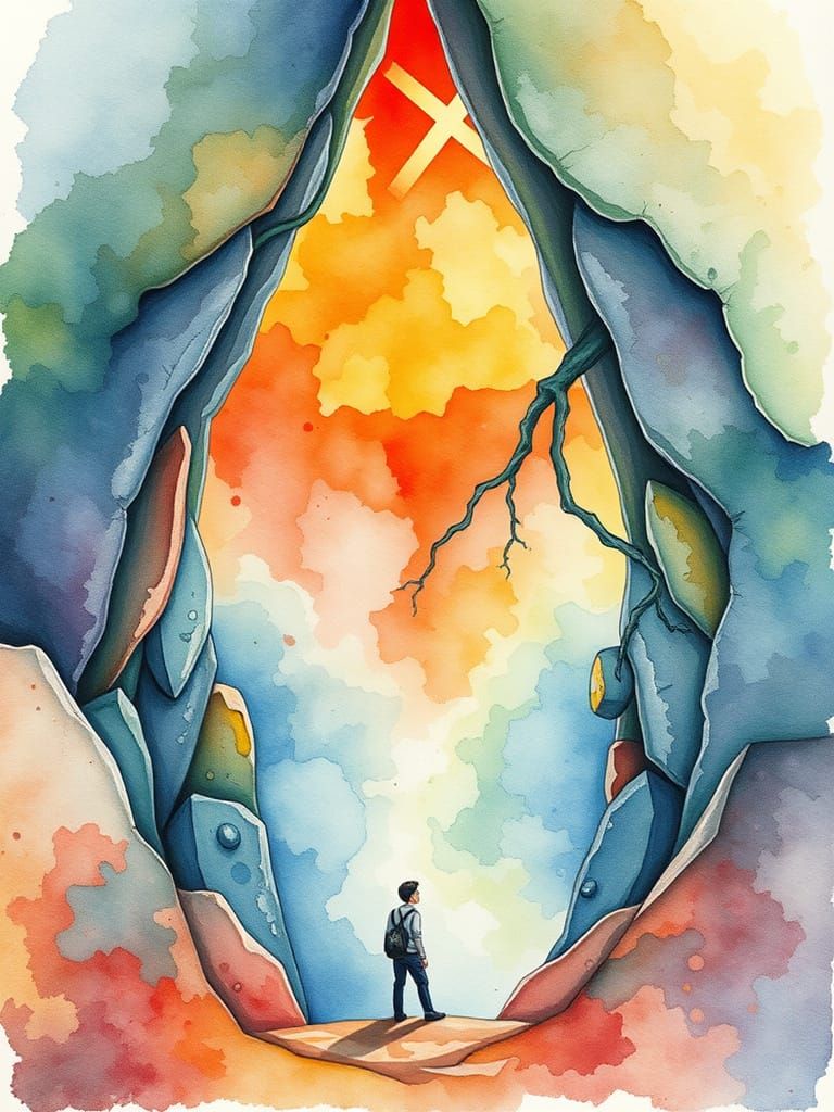 Kidcore Liminal Space in Watercolor Style