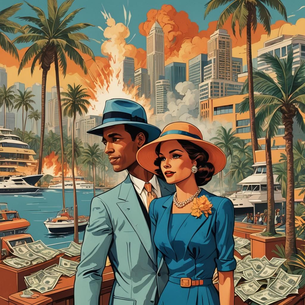 Retro Album Cover Art: Vintage Surreal Illustration