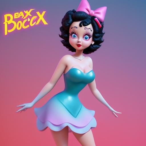 Betty Boop as a Duck in 3D Style