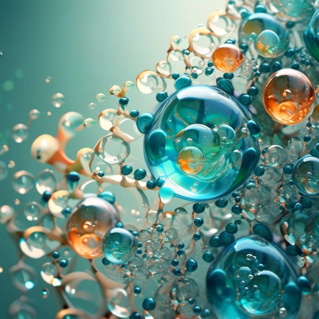 Mesmerizing Abstract Fractal in Glass Orbs