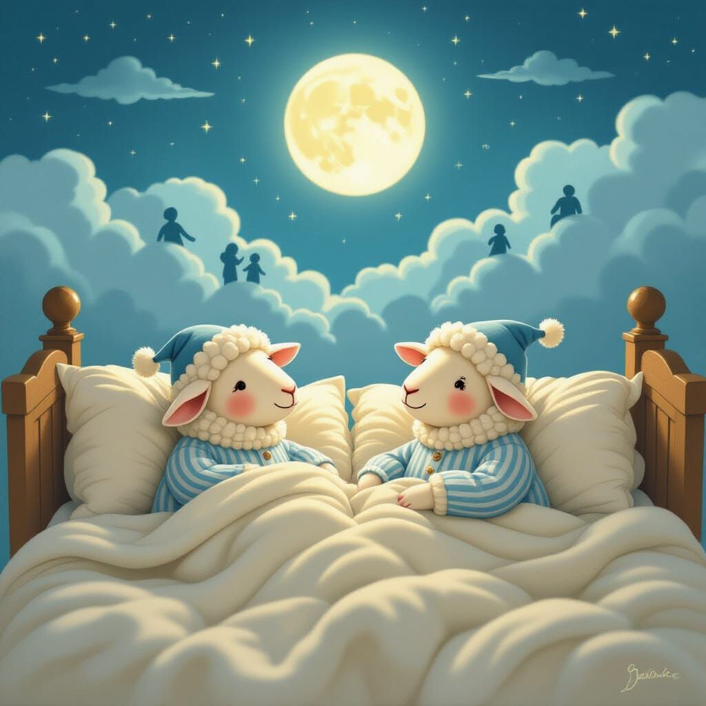 Sheep in Pajamas Dream of People in Clouds
