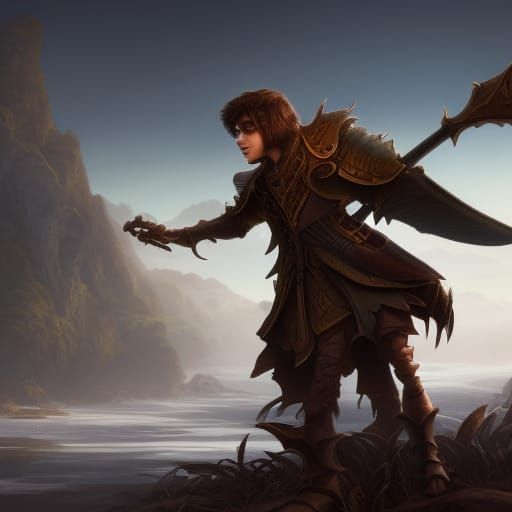 Detailed Portrait of Blond Teenage Boy