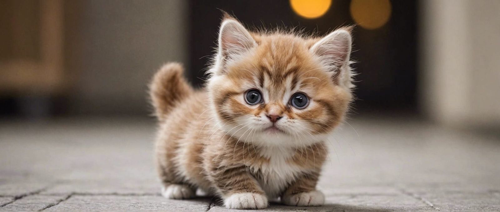 Smiling Munchkin Kitten Portrait