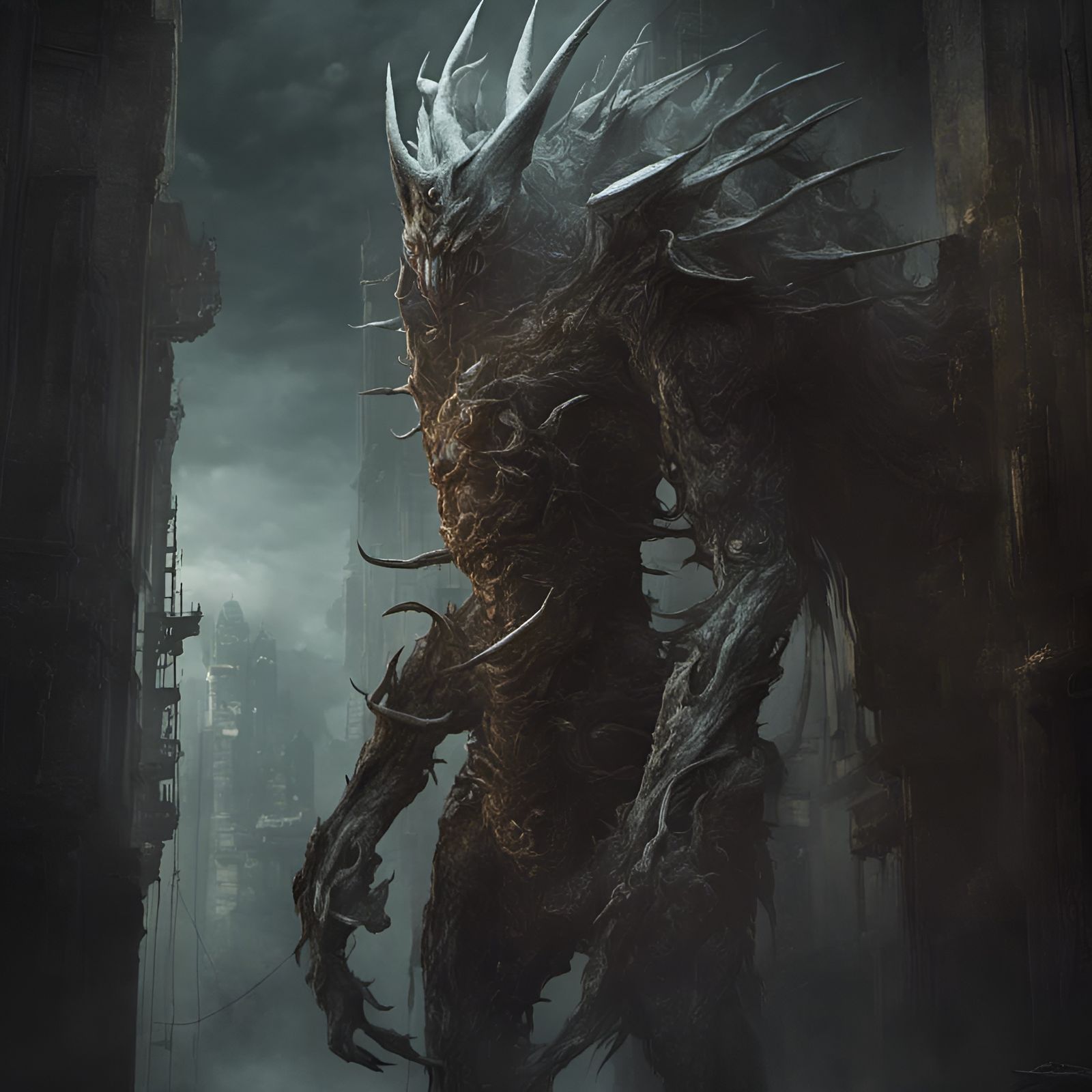 Eldritch Creature in Dark Fantasy Concept Art