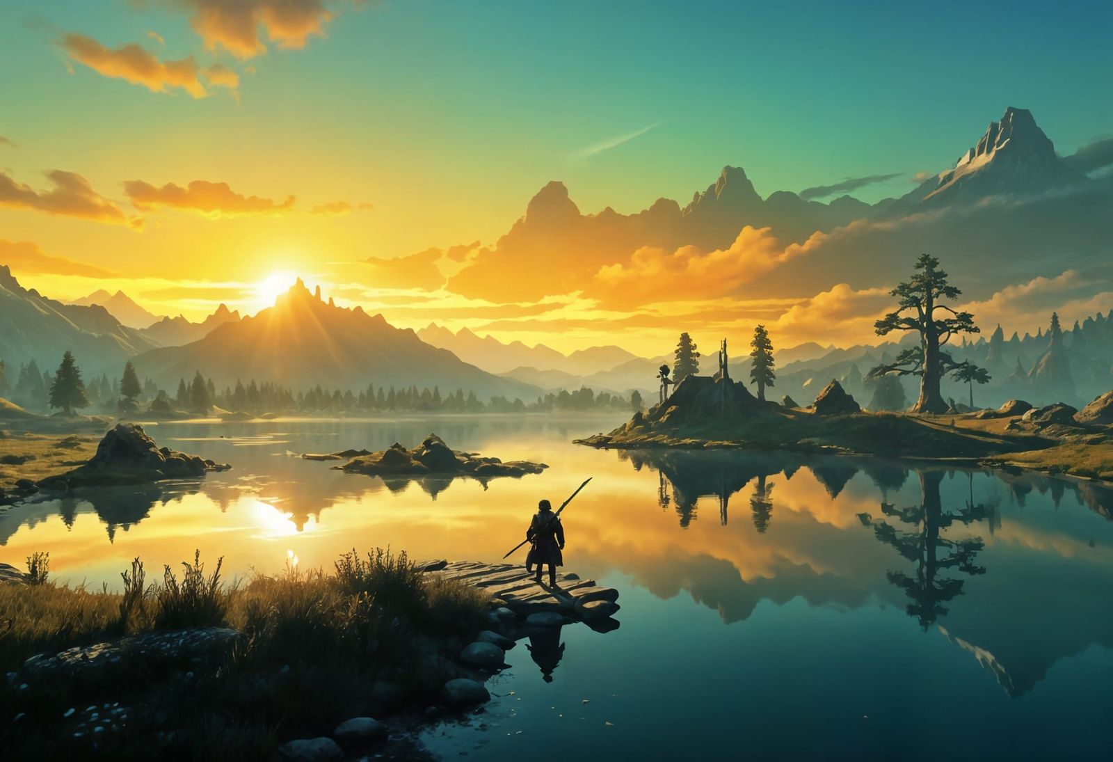 Fantasy Landscape Inspired by Skyrim and Witcher