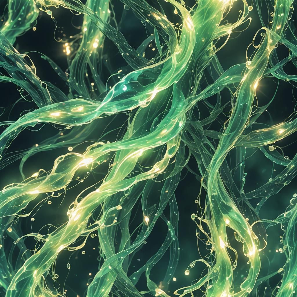 Bioluminescent Energy Entity in Ethereal Illustration Style