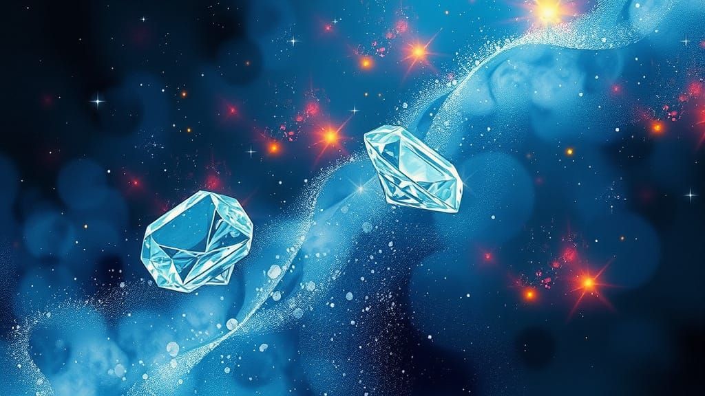 Cosmic Diamond Dust in Watercolour Hues