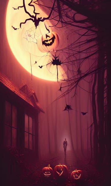 Halloween Heart Interior in Horror Fantasy Style
