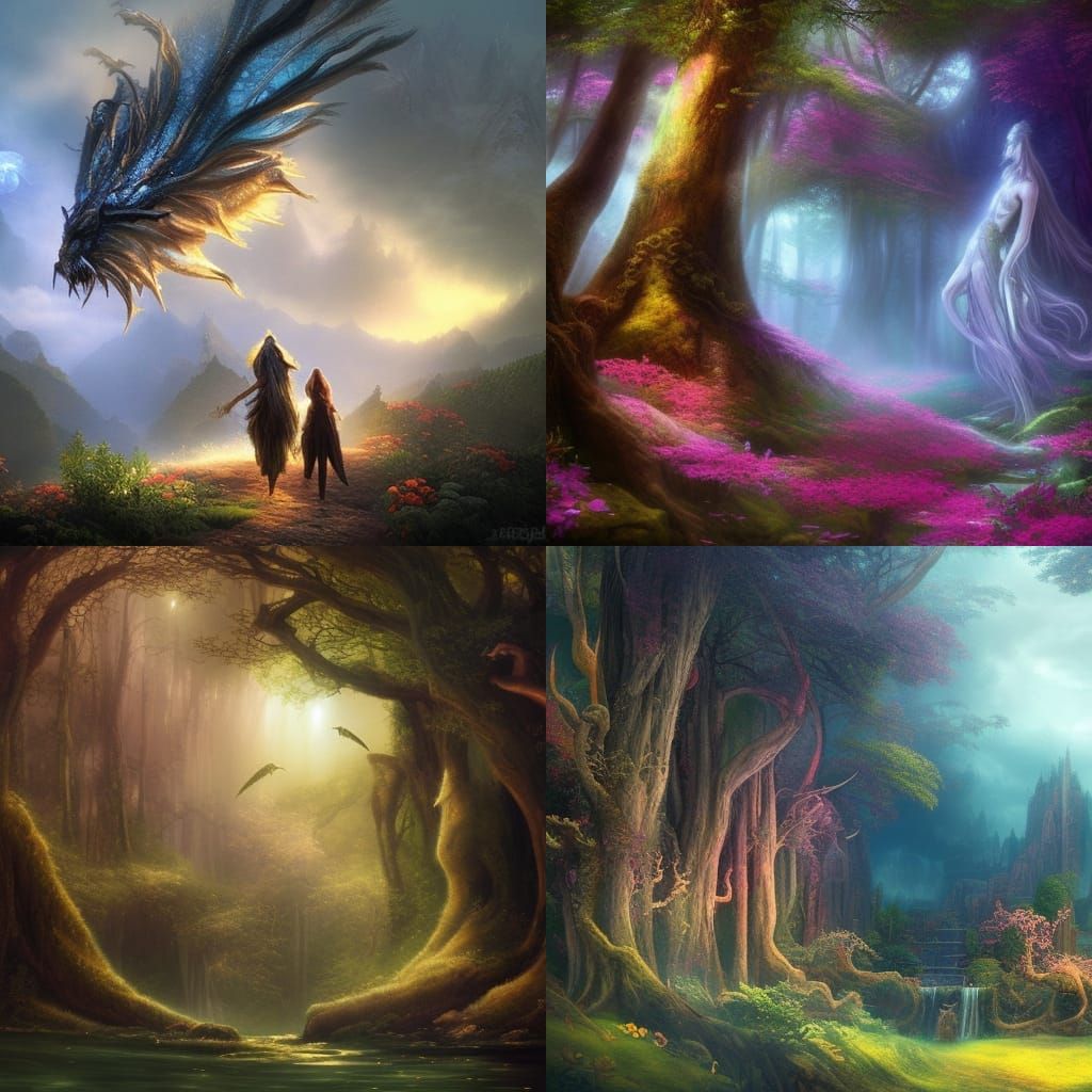 Fantastical Mythical Creatures in Detailed Digital Painting