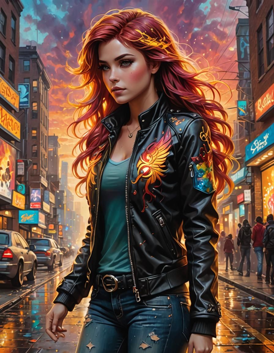 Sunset Shimmer in Graffiti Street Art Style