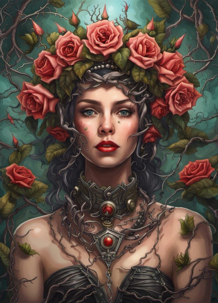 A Crown on rose thorns