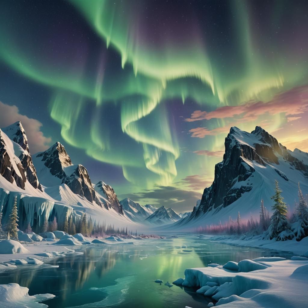 Alaska North Pole Aurora Lights Concept Art