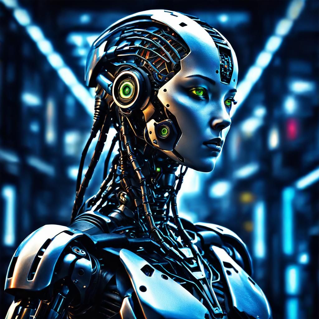 "Bioroid, Female, Science Fiction Cybernetic