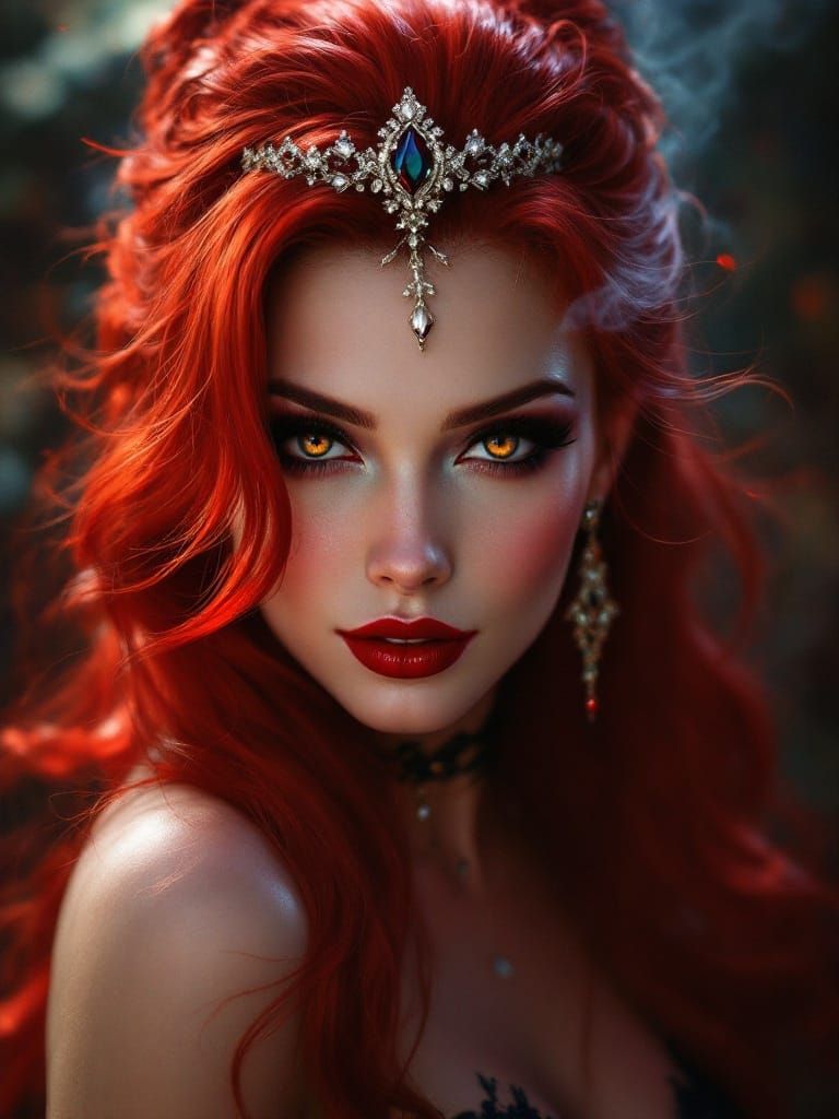 Hyperrealistic Jessica Rabbit Portrait in Fantasy Style