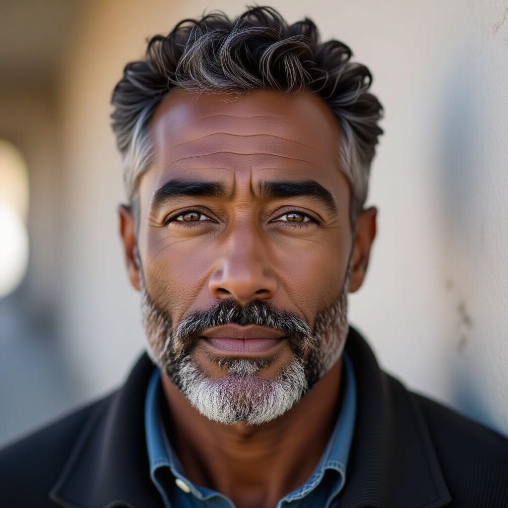 Attractive Dark-Skinned Man Portrait