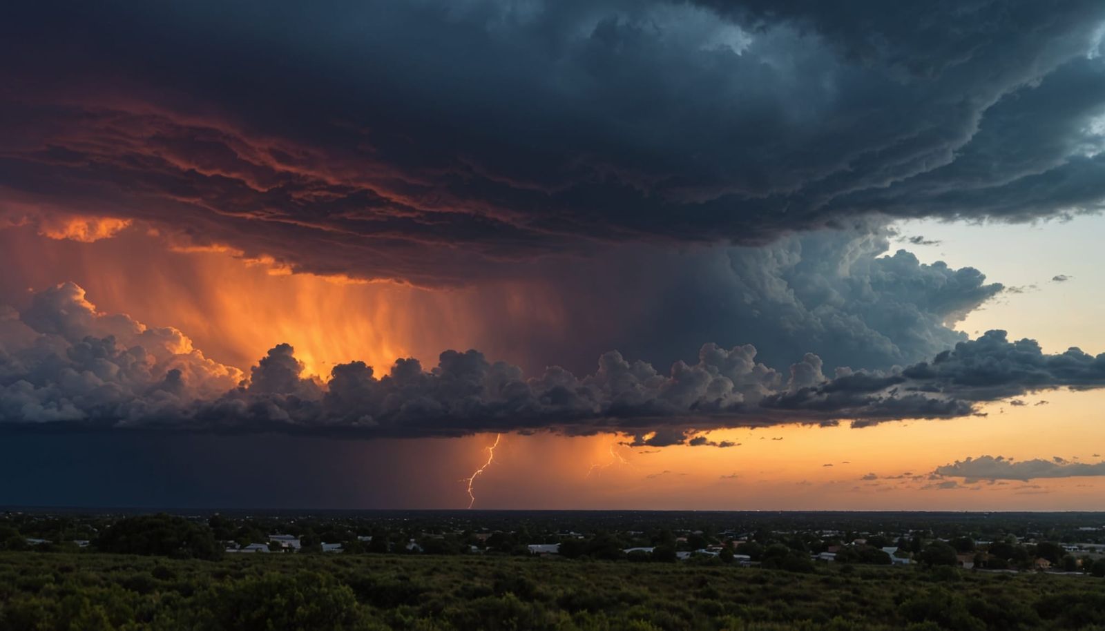 Surreal Stormy Sunset in Vibrant Oil Painting