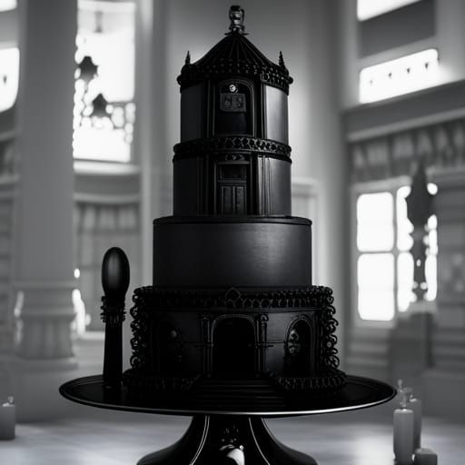 Wednesday Addams Cake: Digital Matte Painting