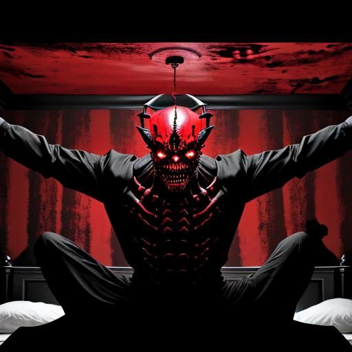 Terrifying Red Demon Levitation: Sleep Paralysis Nightmare