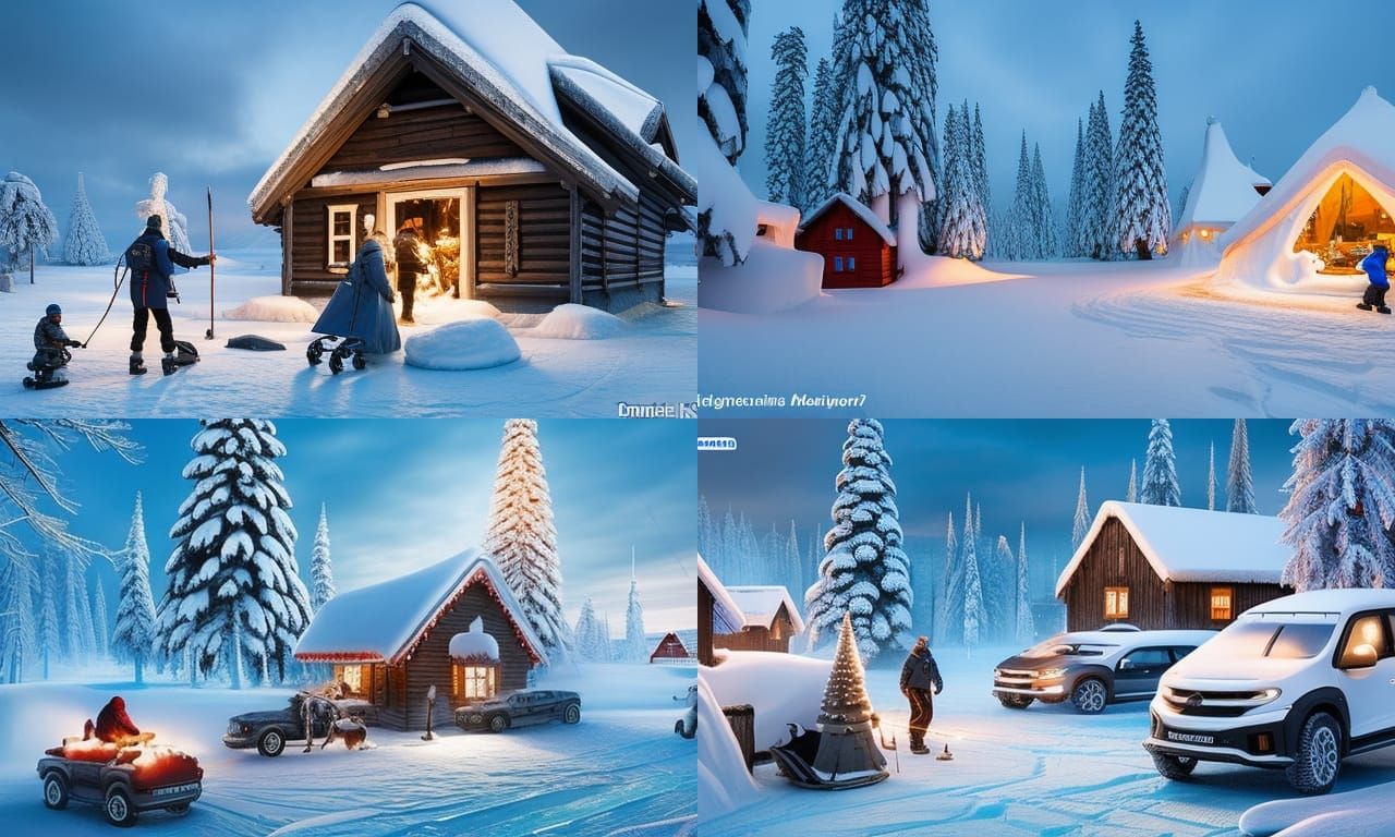 Lapland Christmas Film in Hyperrealistic Style