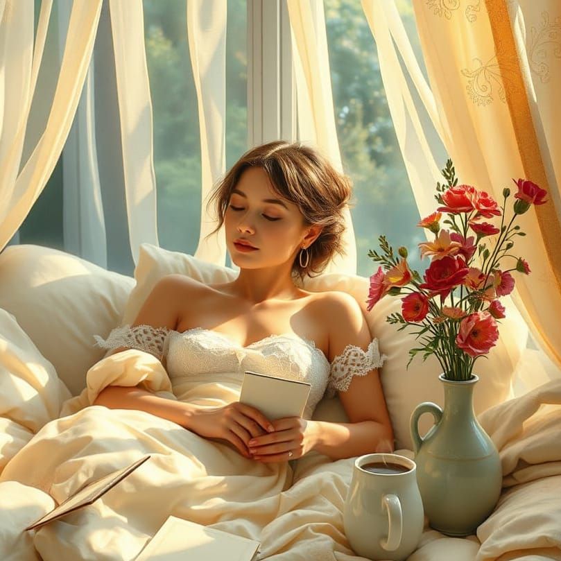 Whimsical Morning in a Cozy Retreat with Soft Light