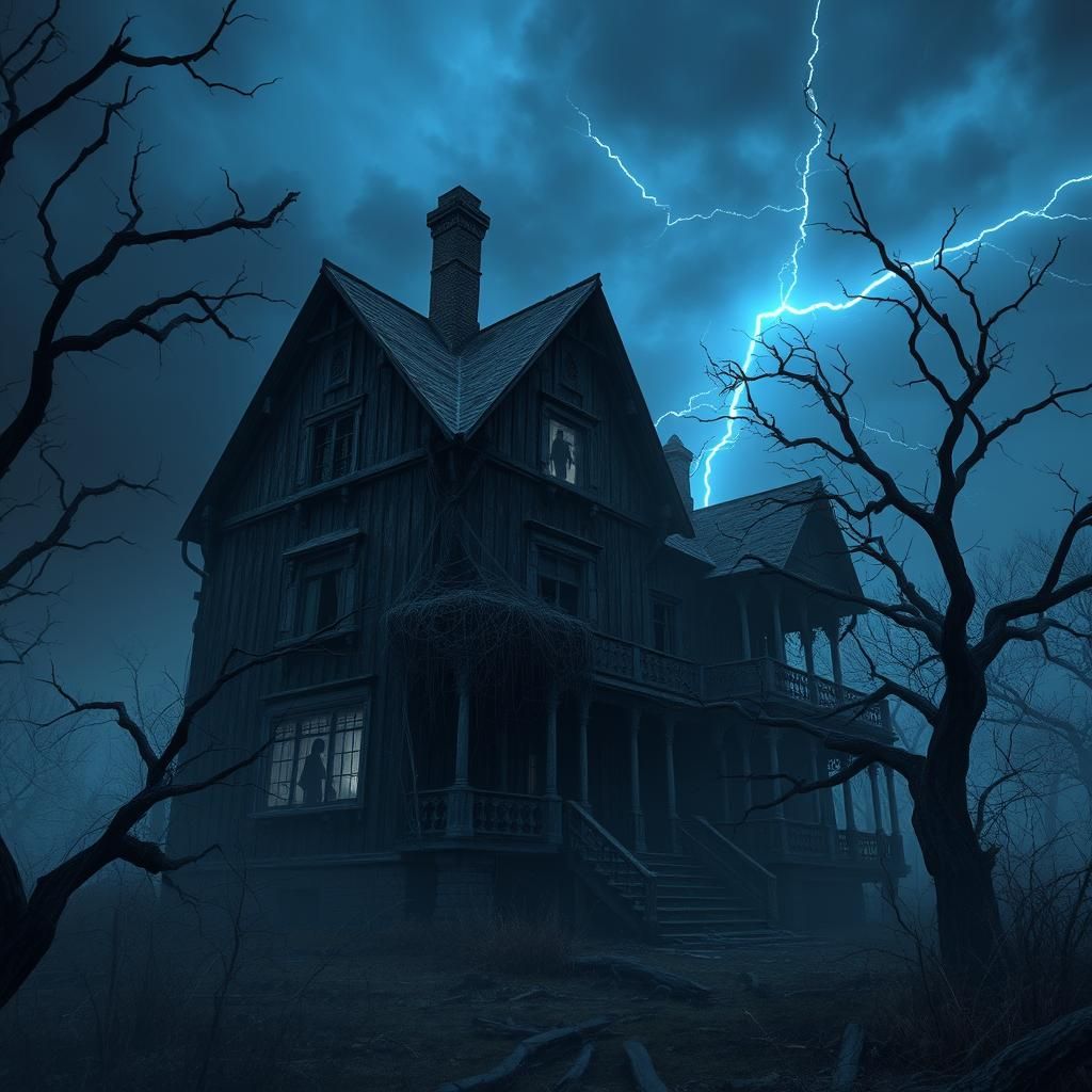 Eerie Mansion in Photorealistic Gothic Fantasy Style