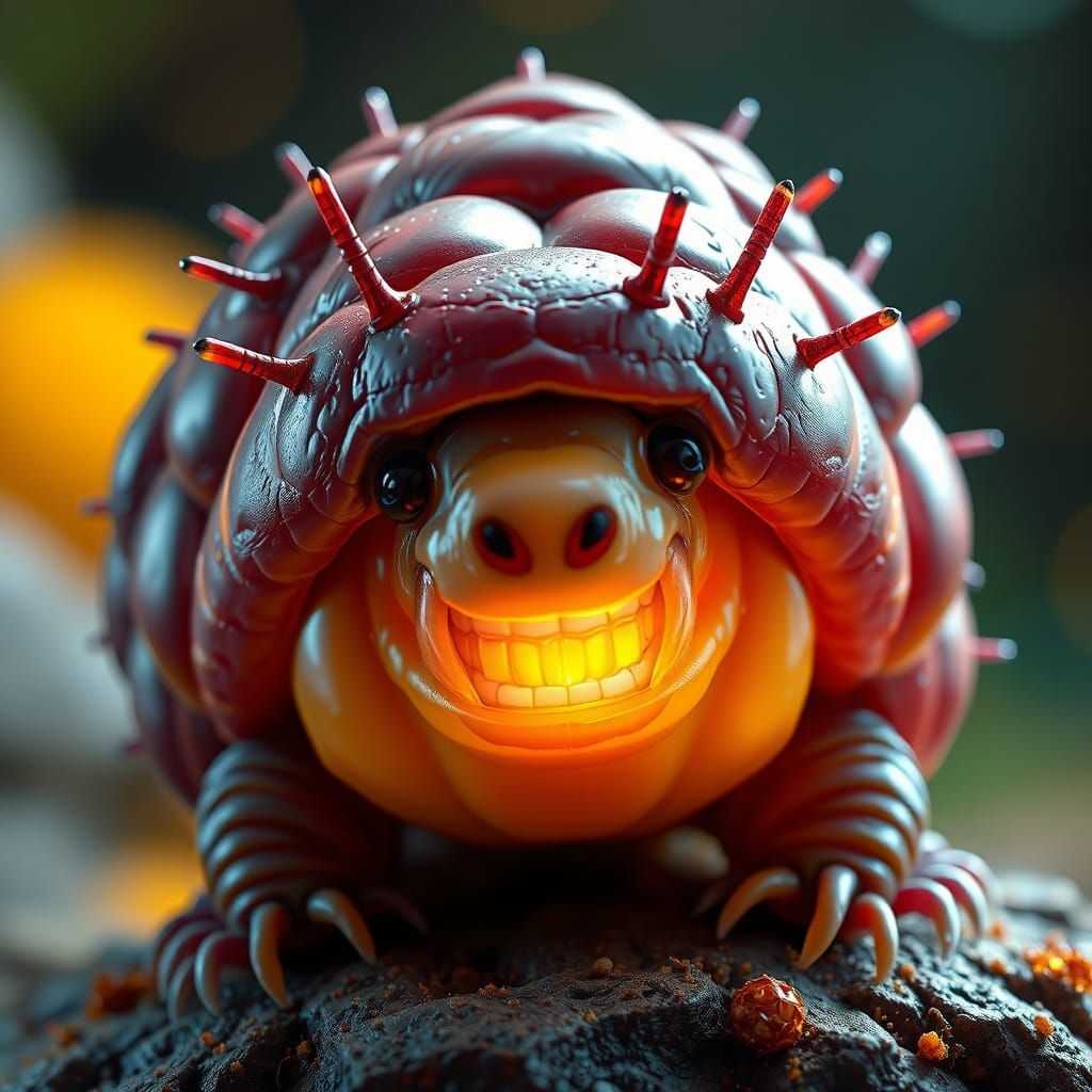 Elegant Tardigrade Portrait in Vibrant 8K