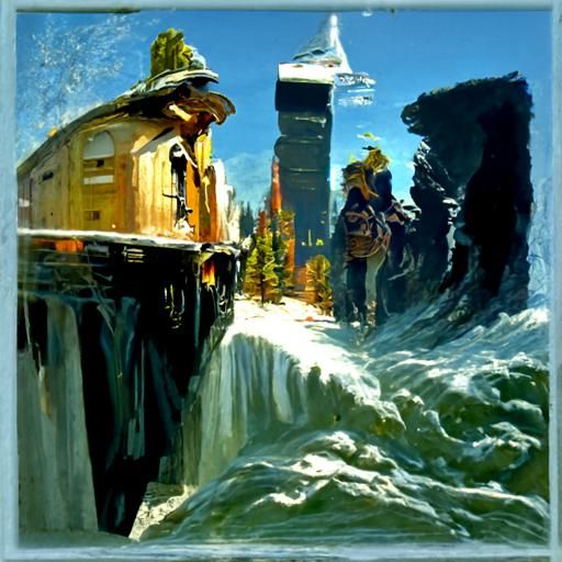 Dramatic Landscape Oil Painting of the Great Divide