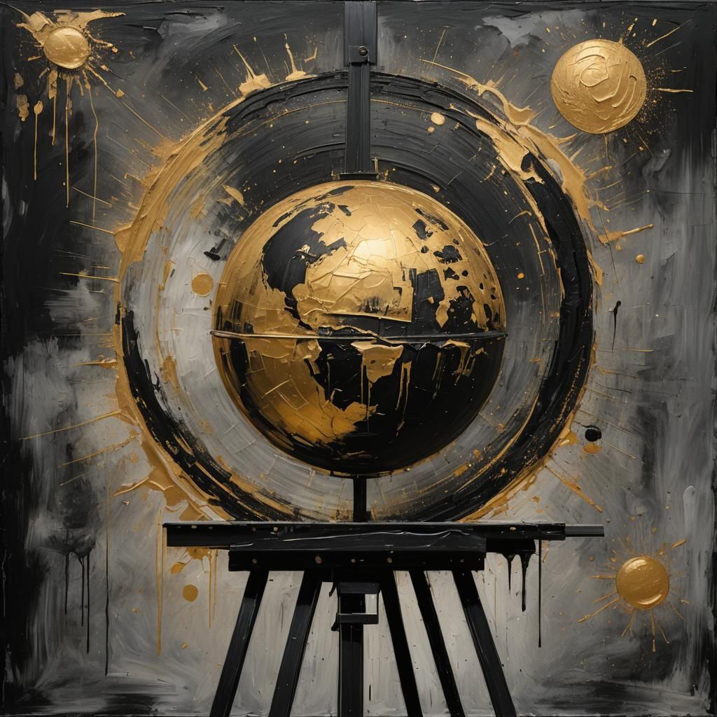 Recursive Painting of Heaven in Grunge Style