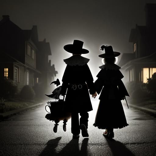 Hyperrealistic Children Trick or Treating in High Definition