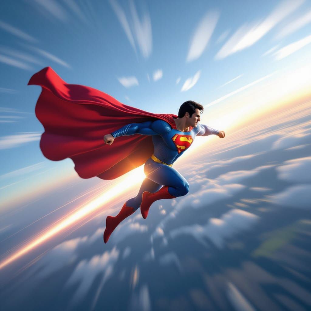 Superman Sonic Boom Flight Across Earth