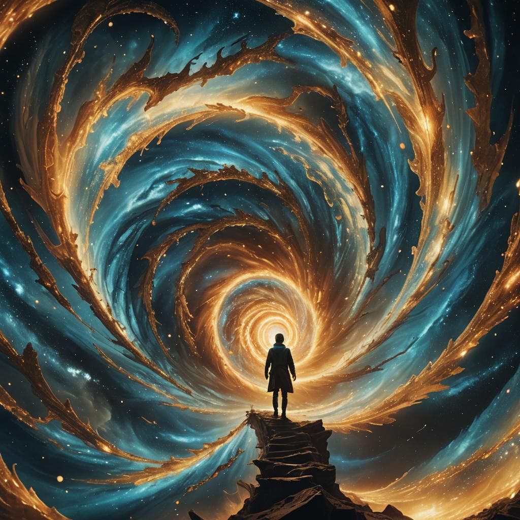 Drakosauris Cosmica Rises in Galactic Vortex